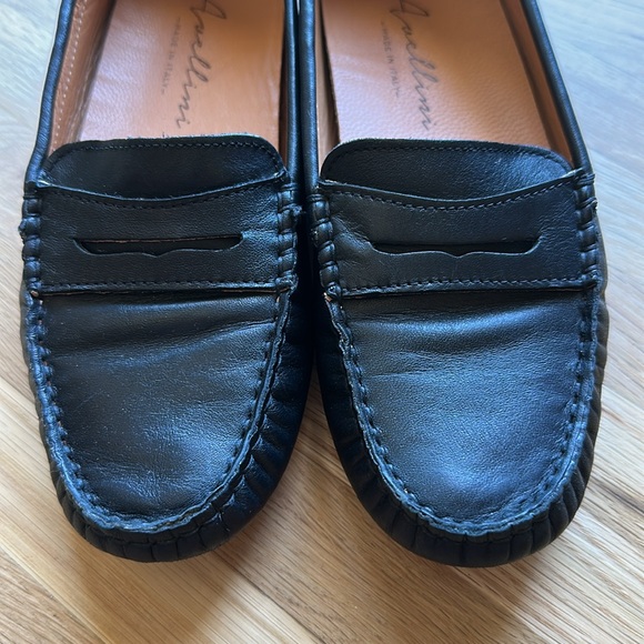 Avellini Loafer Driver Slip On Black Leather Size 6.5 - Picture 4 of 8